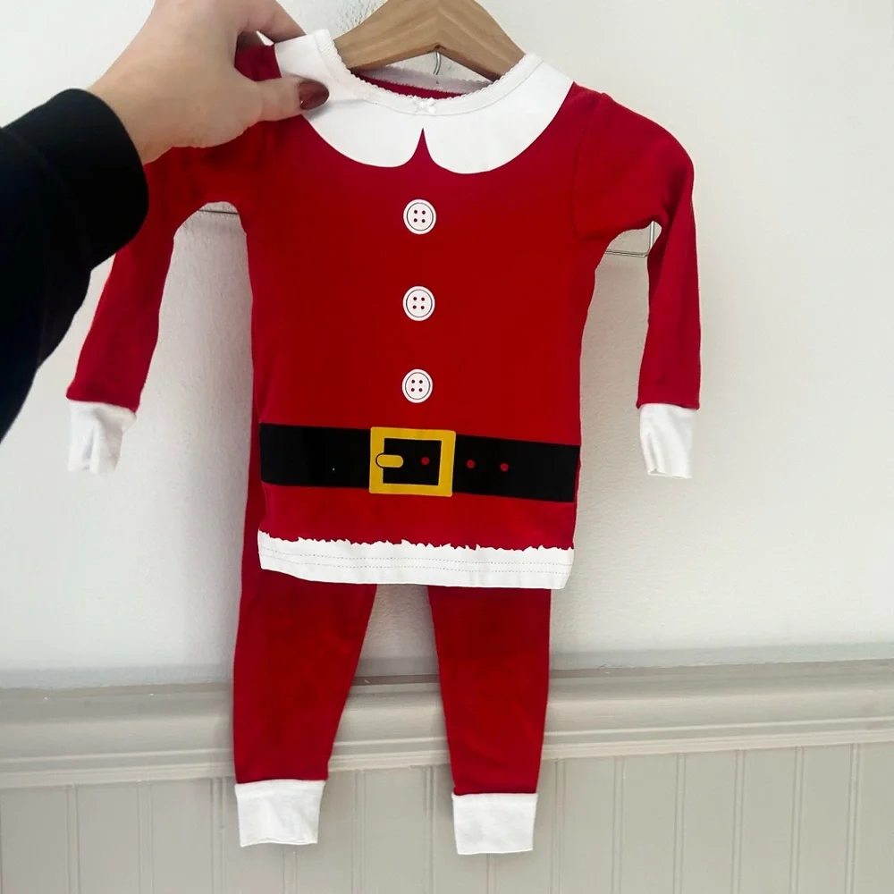 Carter's 18 Months Red and White Santa Christmas Pajama Set